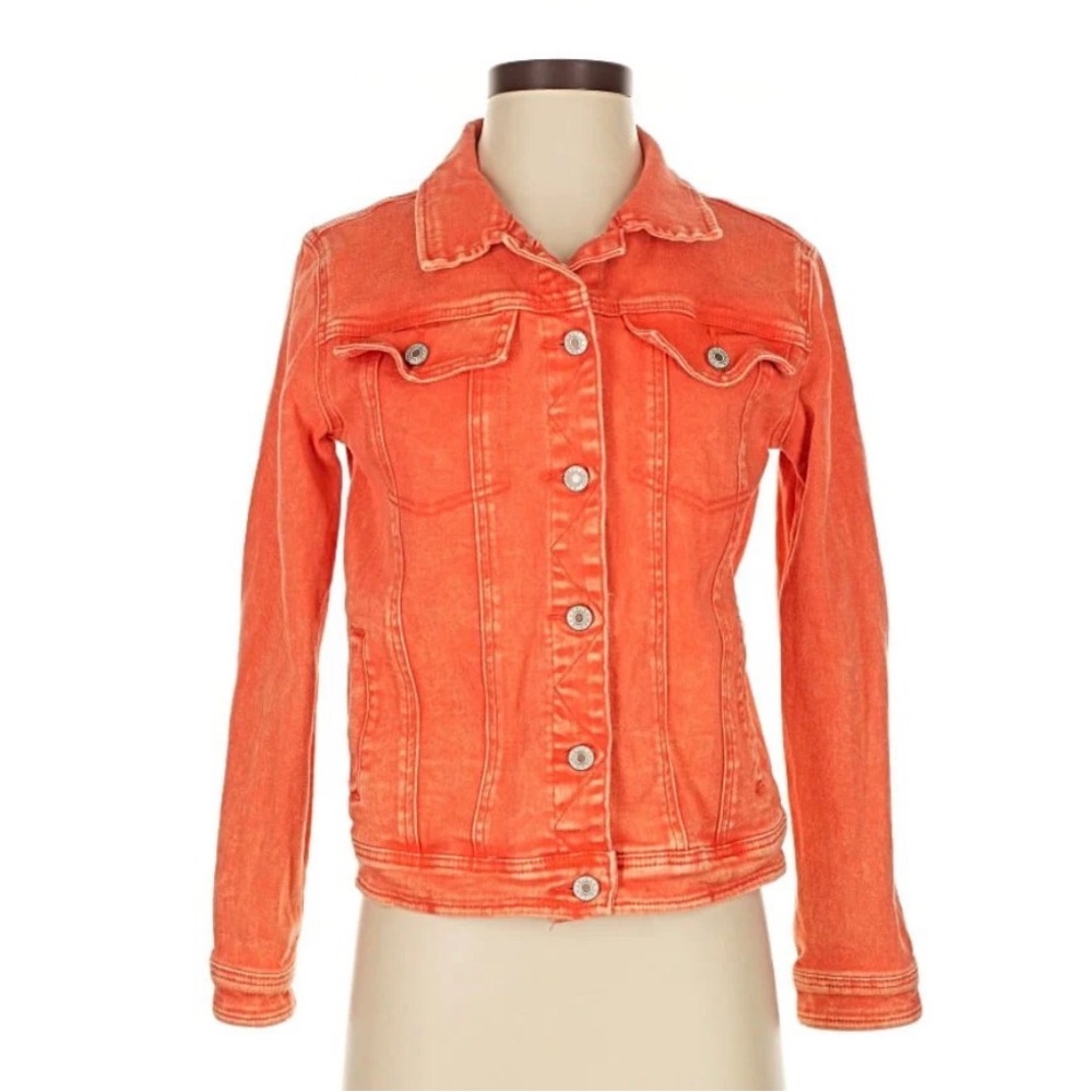 Women's Orange Denim Jacket